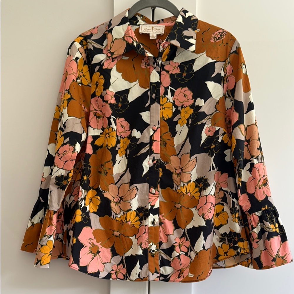 Flora Bea NYC Floral Button-Up Blouse